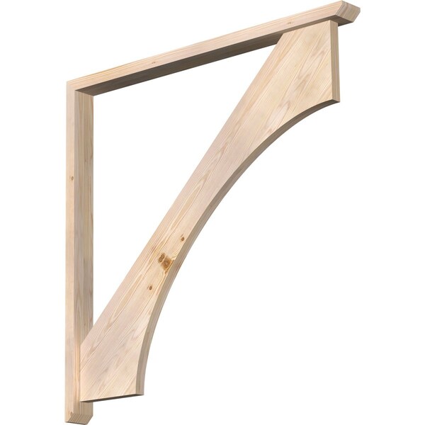 Ekena Millwork Westlake Slat Smooth Bracket w/ Offset Brace, Douglas Fir, 3 1/2"W x 44"D x 44"H BKT0402X44X44WTL06SDF - main